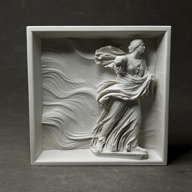 

Modern Lady of The Wind Gypsum Sculpture Desktop Ornaments Classical Character Statues Crafts Indoor Desktop Aesthetic Ornaments