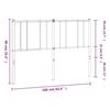 VidaXL Black Metal Headboard 160 Cm 352515