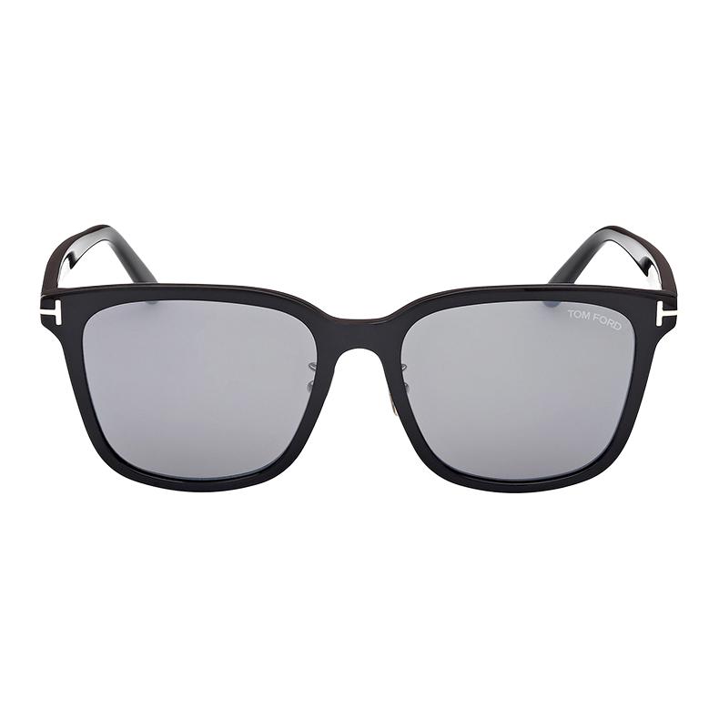 TF Logo Decorated Square Sunglasses Unisex sunglasses Black FT1136K-5601B