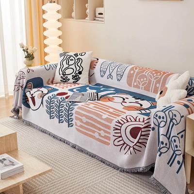 Copricapo Tempesta di Sabbia Bohemien Quattro Stagioni Universale Antipolvere e Antigraffio Gatto Cuscino per Divano Copridivano Astratto Coperta
