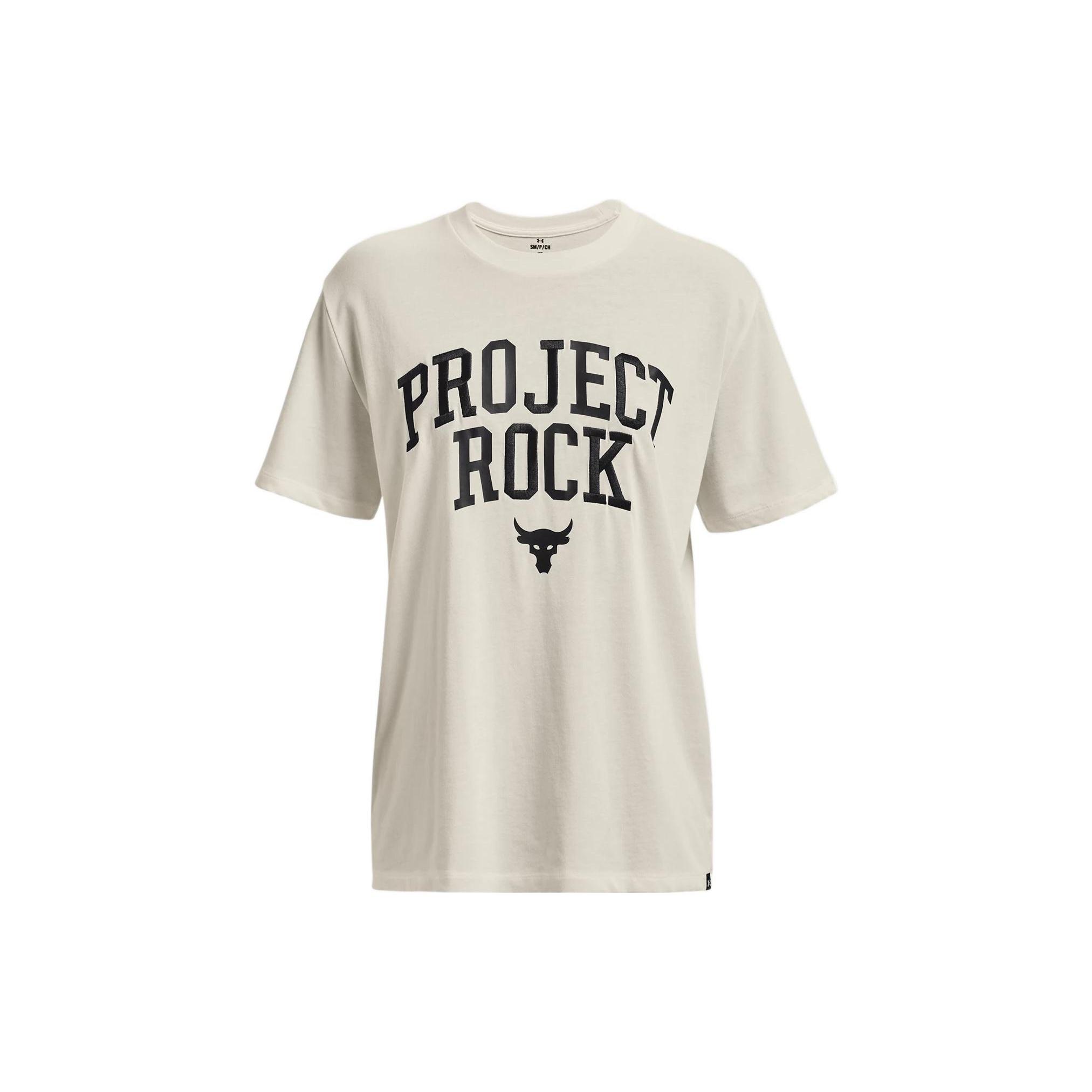 (WMNS) Under Armour Project Rock Heavyweight T-shirt White Women s 1377449-130 L