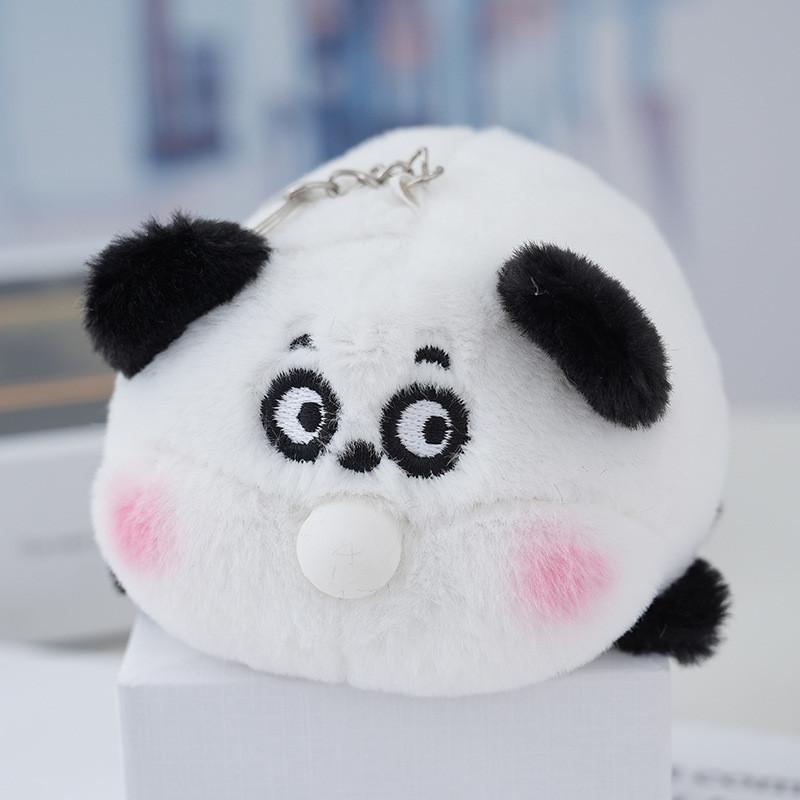 Adorable Bubble Blowing Pig Plush Keychain Cute Stuffed Animal Bag Charm