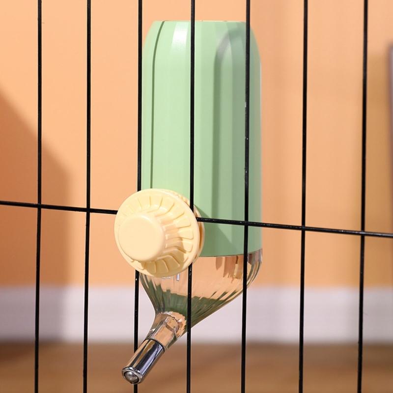 Plastic Water Feeder Bottle Hangings Dispenser Drinker Hamster Cat Dogs Drinking Stainless Steel Pipes Water Dispenser