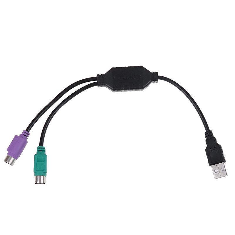 Usb Male To Ps/2 Ps2 Female Converter Cable Cord Keyboard Mouse Adapter