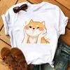 Maycaur Funny Cute Corgi Dog Printed TShirt Harajuku 90s Kawaii Women Short Sleeves T Shirts Tops Graphic Tees Female Tshirt