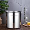 FATTBAO Stainless Steel Portable Storage Bucket with Lid