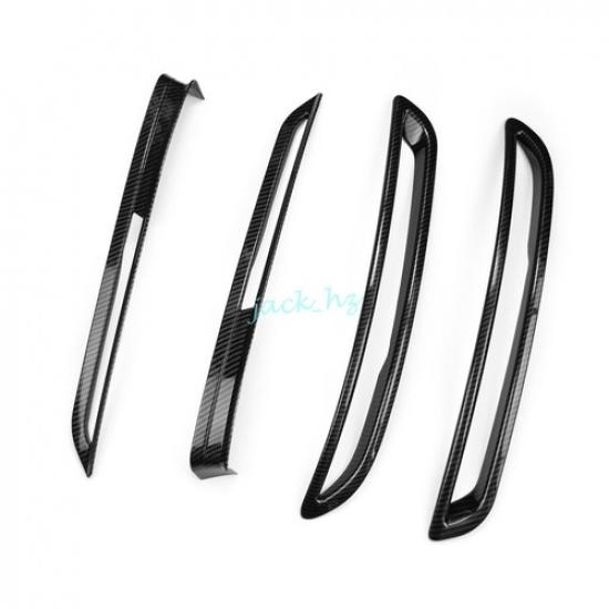 Carbon Fiber Front + Rear Fog Light Cover Trim For Mazda CX30 -2025