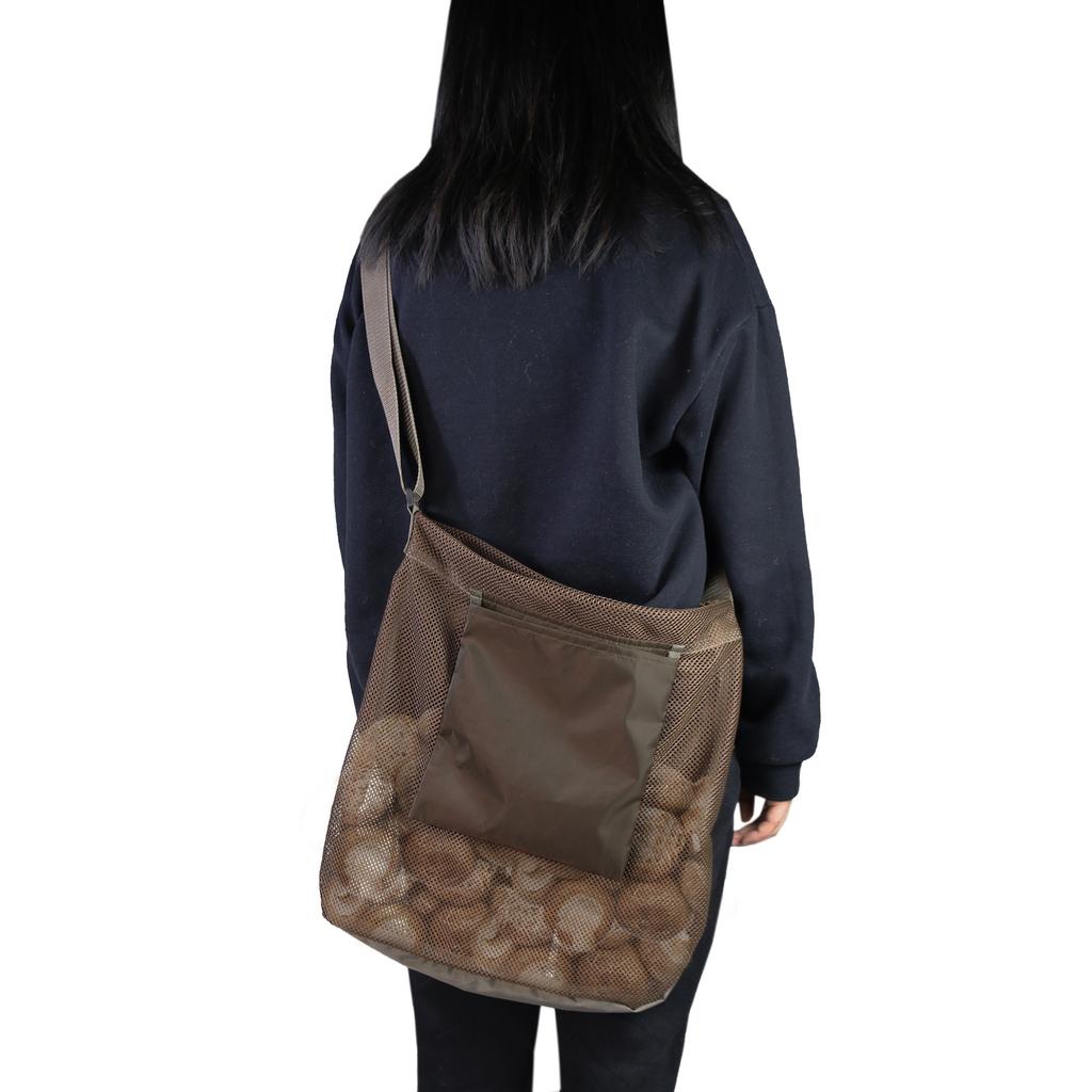 846403 Outdoor Mushroom Hunting Mesh Bag Fruit Picking Bag Harvest Bag, 45x42cm (No FDA)
