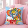 Cute R-Rainbow B-Brite Cushion Cover Comfortable Reversible Pillow Cover Ideal For Car Sofa Bedroom & Beyond