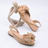 Sandali Piatte Nodo Farfalla per Donna Estate Chic Slip-On Calzature Comode