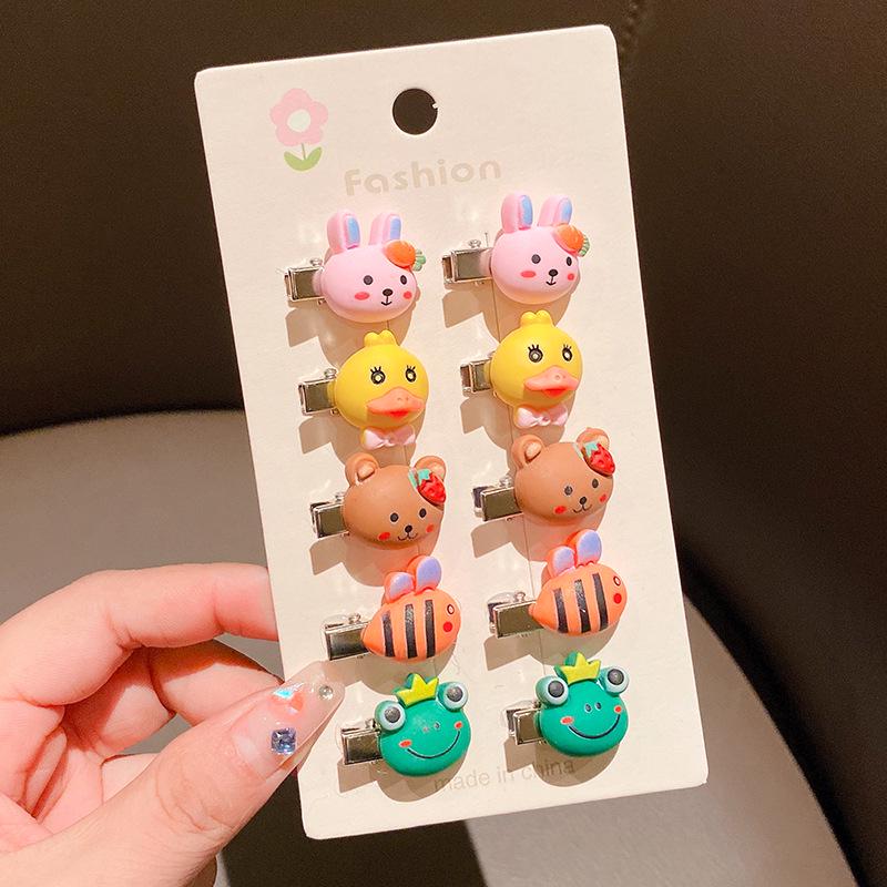 Infant Cartoon Hair Clips for Girls - Cute, Small Hairpins