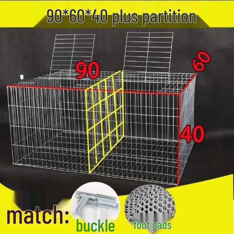 Large Multi-Purpose Animal Cage: Rabbit, Pigeon, Chicken, Goose - Wire Mesh Panel, Easy Assembly, Transport Ready, Mother-Child Design.