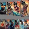 French Bulldog Dog Pug Phone Case For Iphone 16E 15 Pro 14 Plus 17E 16 17 Pro Max Air 11 12 13 Mini Shockproof Capa Cute Cove