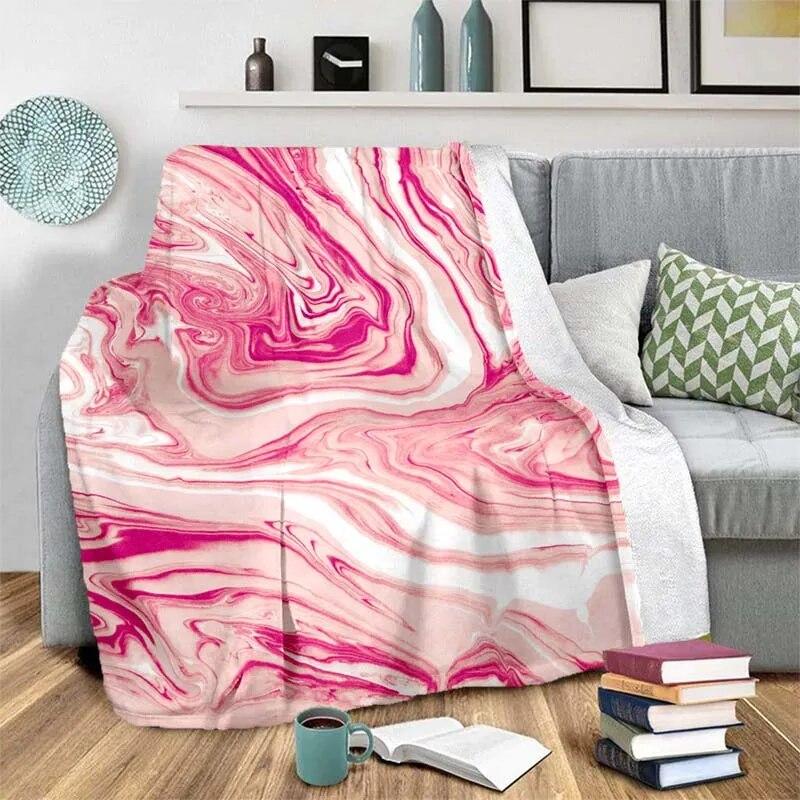 

Модное одеяло Schwarz Gold Marmor Abstrakte - легкий фланелевой плед для кровати, одеяло с цифровой печатью из мягкой фланелевой ткани 125x150cm