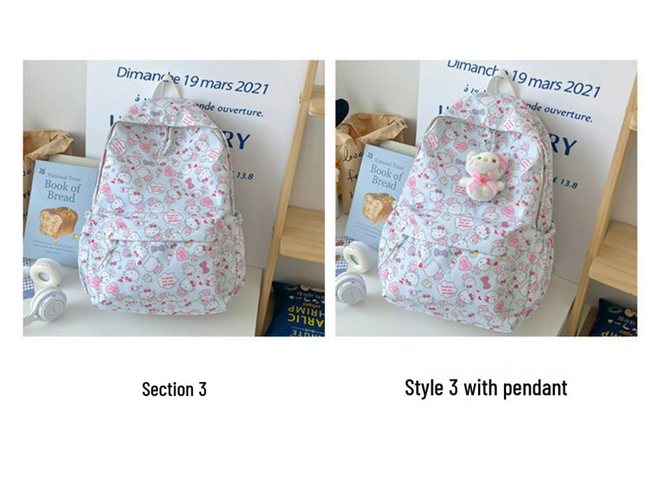 Lekki plecak Hello Kitty dla dziewcząt ze szkół podstawowych i średnich