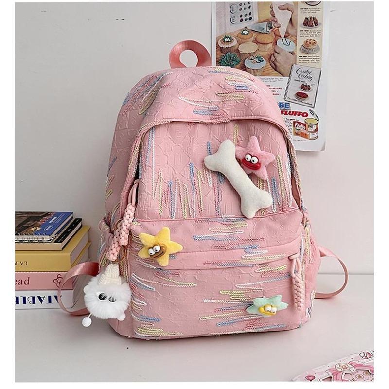 Cute schoolbag junior high school girls high value niche style college students design sense travel shoulders
