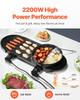 Hot Pot with Grill 2200W 2-in-1 Electric Smokeless Grill and Hot Pot