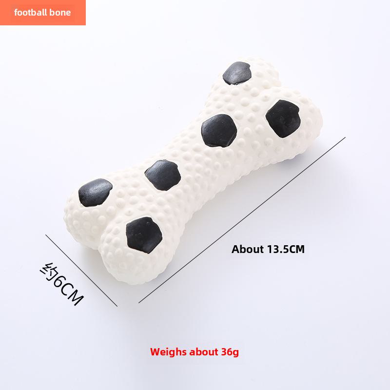 Durable Latex Dog Toy Set - Basketball  Football  Bone - Chew-Resistant & Sound-Relieving - Pet Supplies