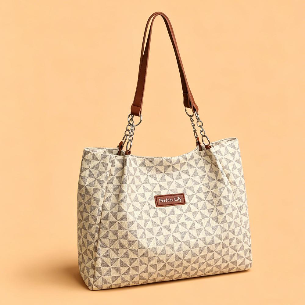 Ladies' Large Capacity Trendy Fashion Printed Casual Shoulder Bag Tote Bag