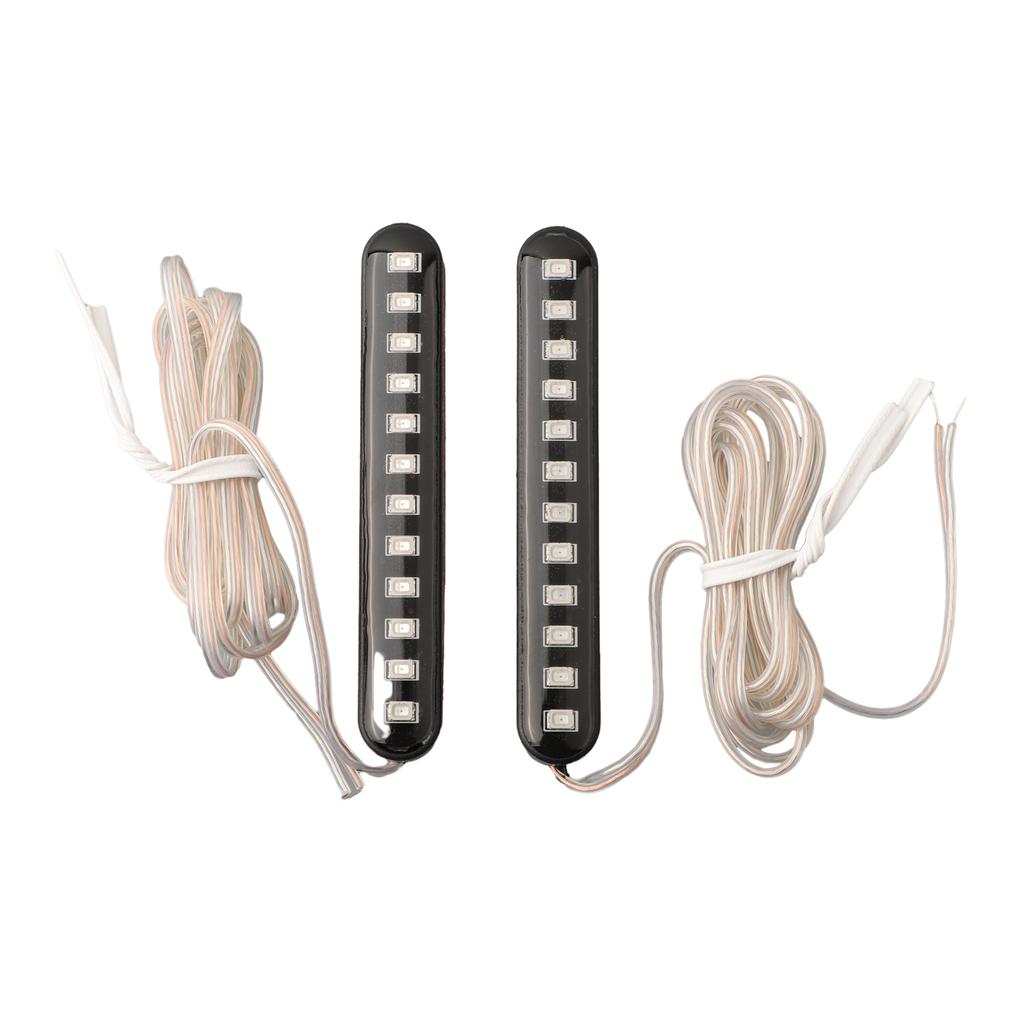 New Motorcycle Turn Light Strip With 3528SMD Turn Signal Light 12 LED 2PCS Flowing Water For Electric Motorcycles