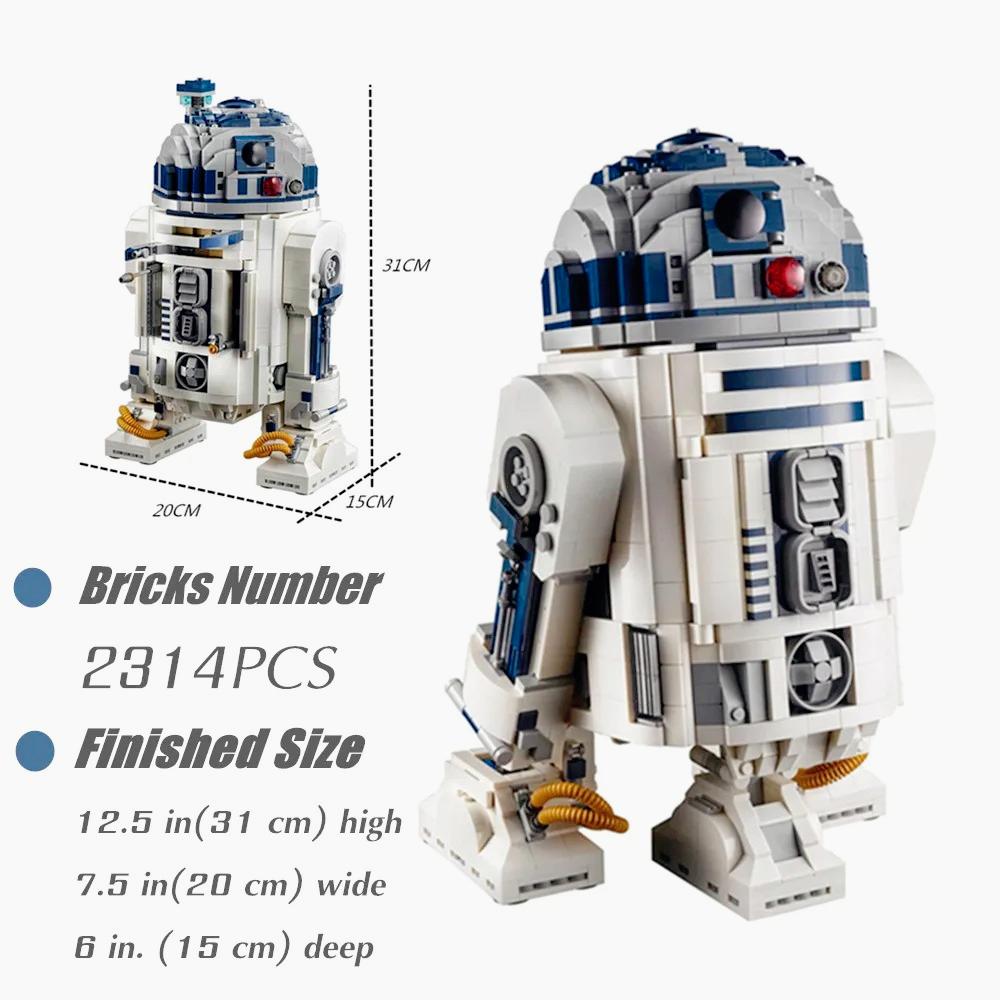 Neuer Vorrat Roboter Weltraumfigur 75308 Bausteinspielzeug für Erwachsenengeburtstag Weihnachtsgeschenk 2314 Teile