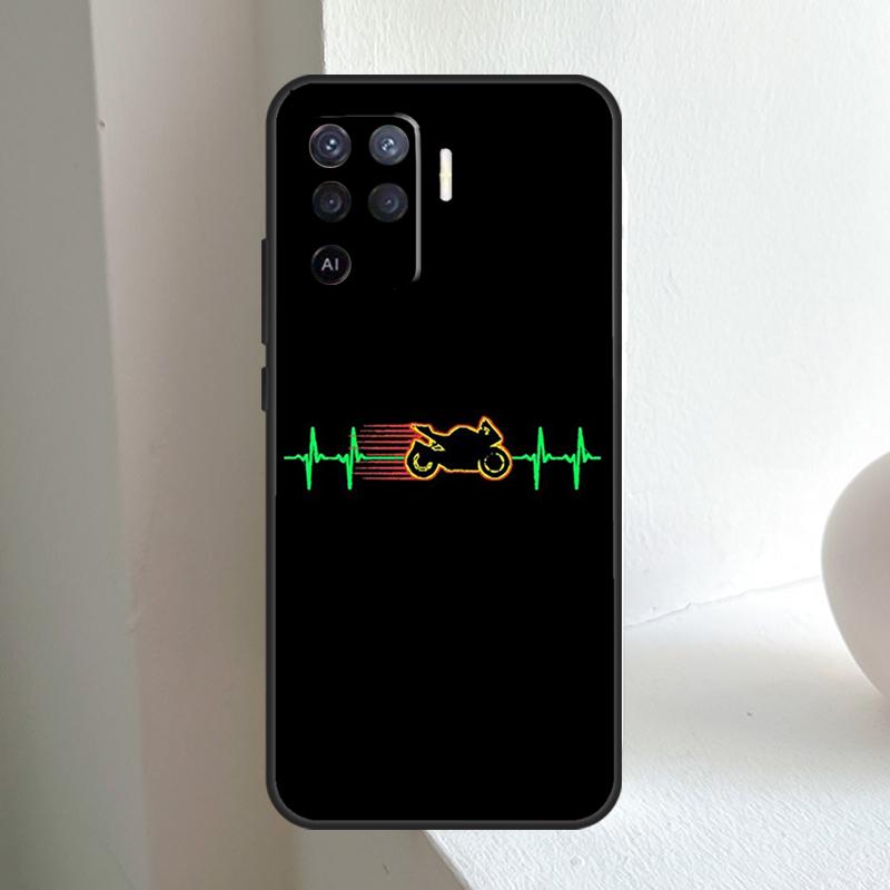 Motorcycle Heartbeat For OPPO A80 A60 A40 A5 A6 Pro A15 A17 A57 A16 A76 A96 A18 A38 A58 A78 A98 A54 A74 A94 Case