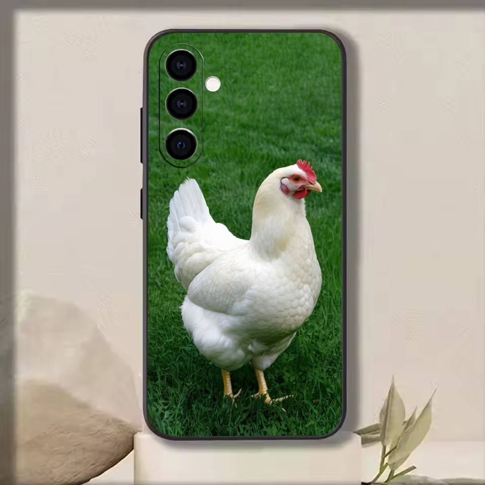 Chicken222 Phone Case Black Silicone Soft For Samsung Galaxy A73,A72,A71,A70,A53,A52,A51