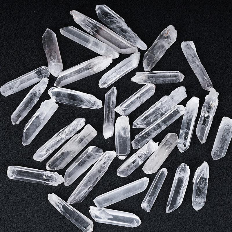 

Natural White Hexagonal Crystal Point Raw Stone Craft Length 2-3cm each