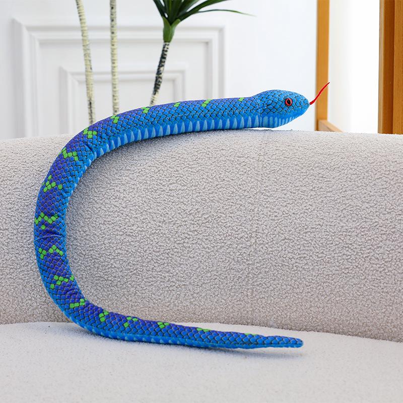 

Colorful Plush Snakes Toys Dolls Prank Showdown Children Holiday Decoration Style L 100cm