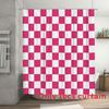 72x72inch Checkerboard Retro Pattern Waterproof Shower Curtain Bathroom For
