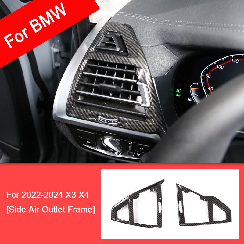 For BMW X3 X4 G01 G02 2018-2024 Carbon Fiber Center Console Panel Cover Gear Shift Frame Replacement Durable Trim Car Accessorie