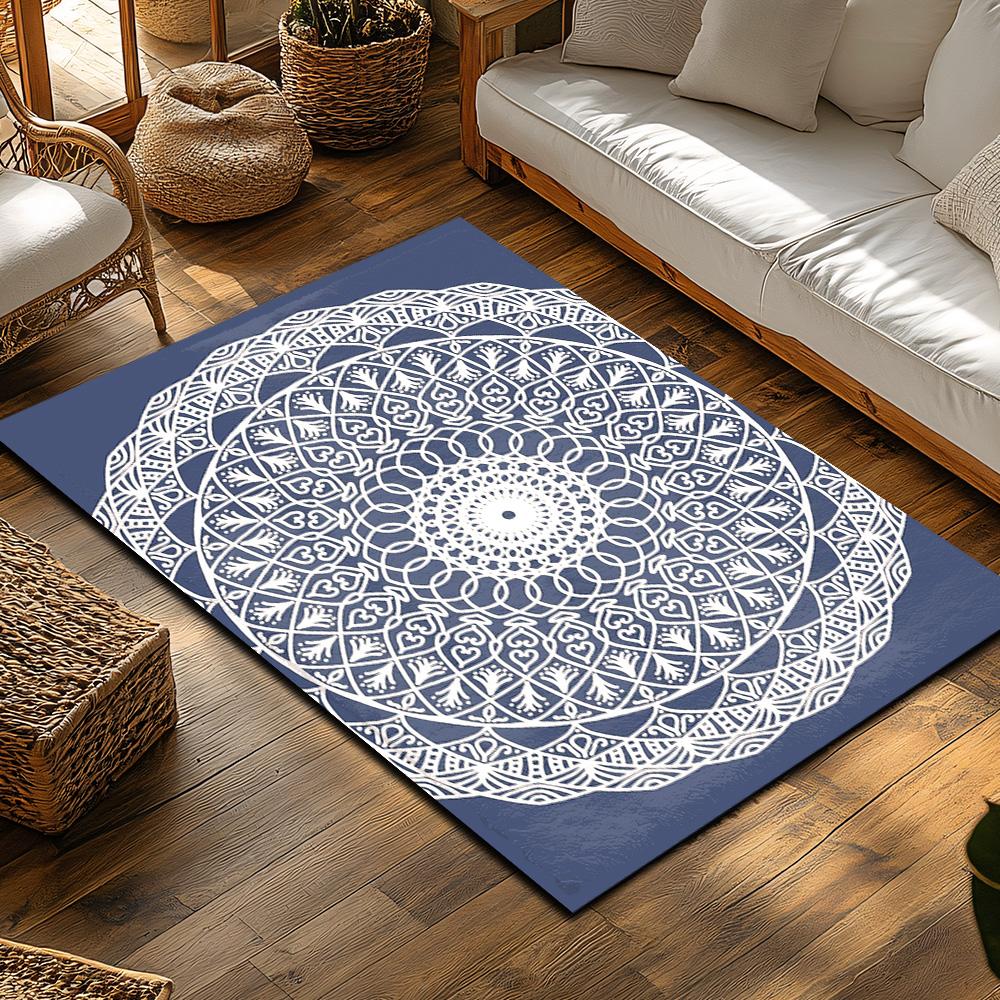 Elegant Persian Area Rug Modern Boho Carpet Non Slip Doormat Turkish Floor Mat Living Room Decor Durable Home Accent Washable Fl