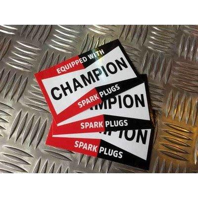 

CHAMPION Sticker Square, Set of 3, Champion Stickers, Sticker, Racing, RACING, American Miscellaneous Goods чёрный