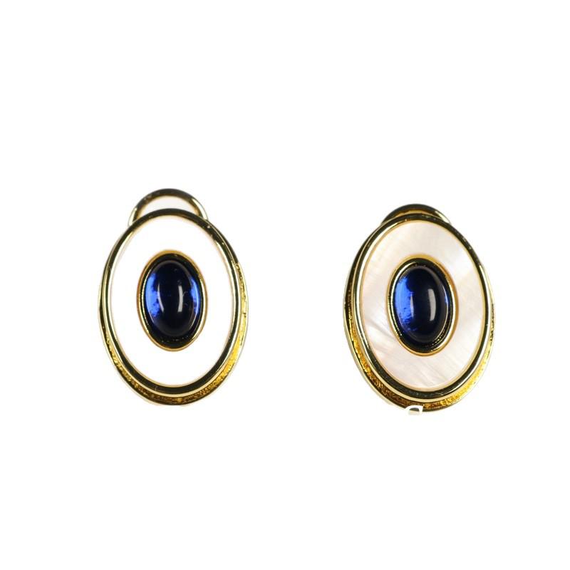 Chic Geometric Oval French Retro Commuting Earrings