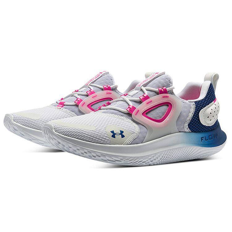 Under Armour Flow Velociti Wind Comfortable Fabric Synthetic Leather Low Top Casual Running Shoes Men sneaker White Blue Pink 3024197-100