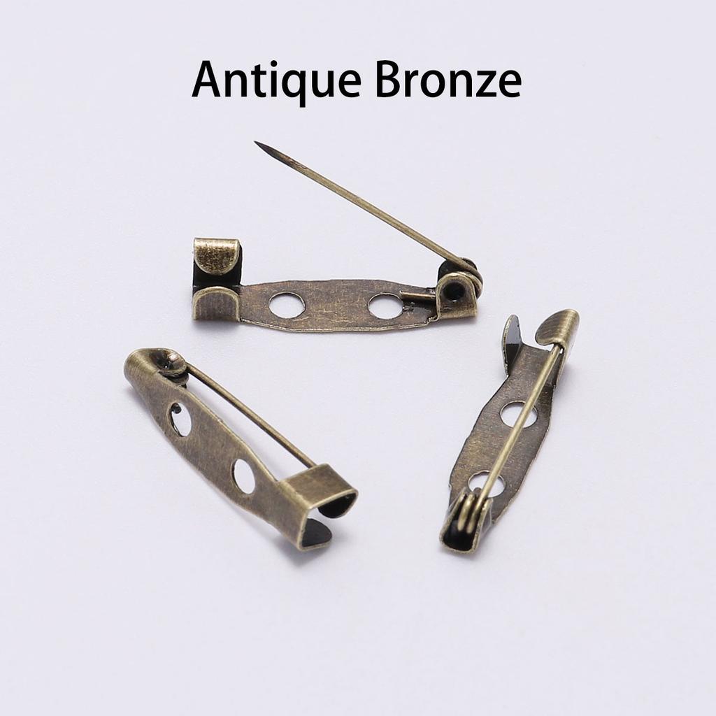 20-50pcs 20 25 32 38mm Brooch Clip Base Pin Blank Safe Lock Brooch Pin Base Badge Holder For DIY Jewelry Making Finding Supplies