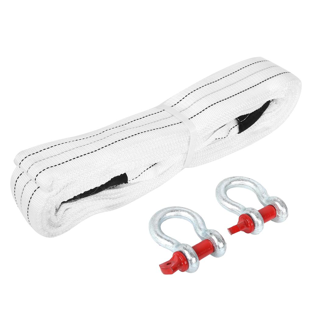 5 m Dragkabel 18 Ton Kraftig Bilbogseringsrem med Stål U-formade Krokar för Nödsituationer