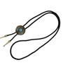 Handcrafts Faux Leather Bolo Tie Necklace Western Cowboy Jewelry Devil Eye Eagle Totem Pendant Necktie for Men and Women