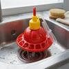 Avian Waterer Multiple Drinking Openings Drinker Red and Yellow Chicken for Chicks