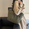 Einfarbige Handtasche, große Kapazität, Damen-Einkaufstasche, Pendler-Umhängetasche