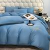 Luxurious Silky Ice Silk Embroidered Bedding Set