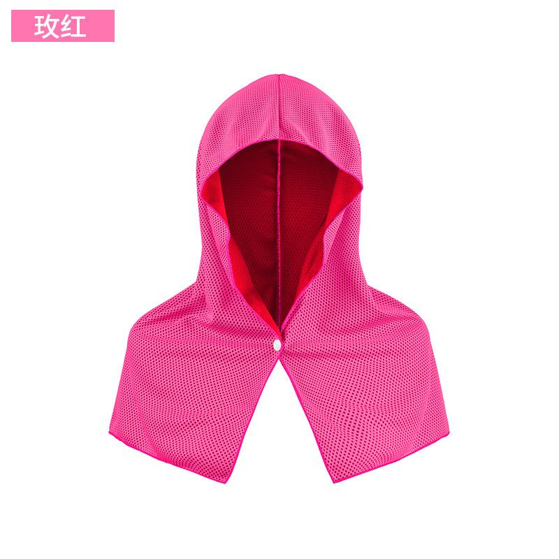 Summer Cooling Hooded Towel UV Protection Ice Silk Sports Sunshade Neck Wrap