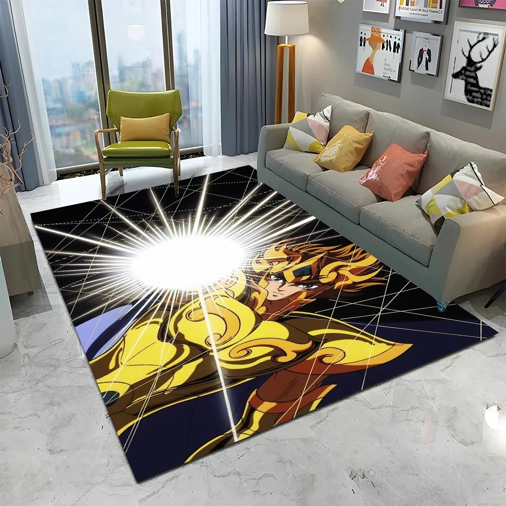 Retro Saint Seiya Anime Karikatür Halı Halı Ev Oturma Odası Yatak Odası Kanepe Paspas Dekor, çocuk oyun Alanı Kilim kaymaz Zemin Mat