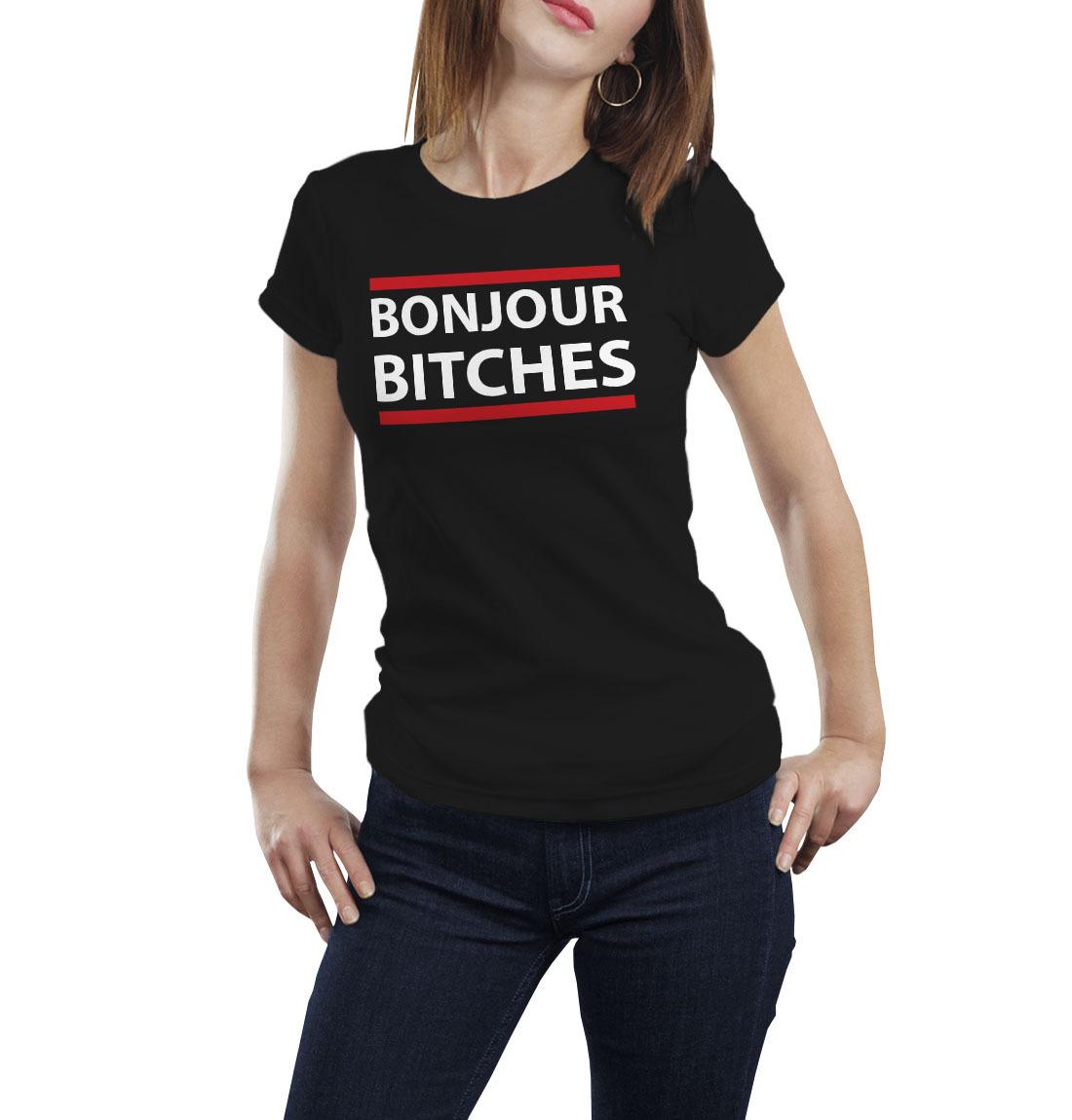 Футболка Bonjour Bitches уличная мода S