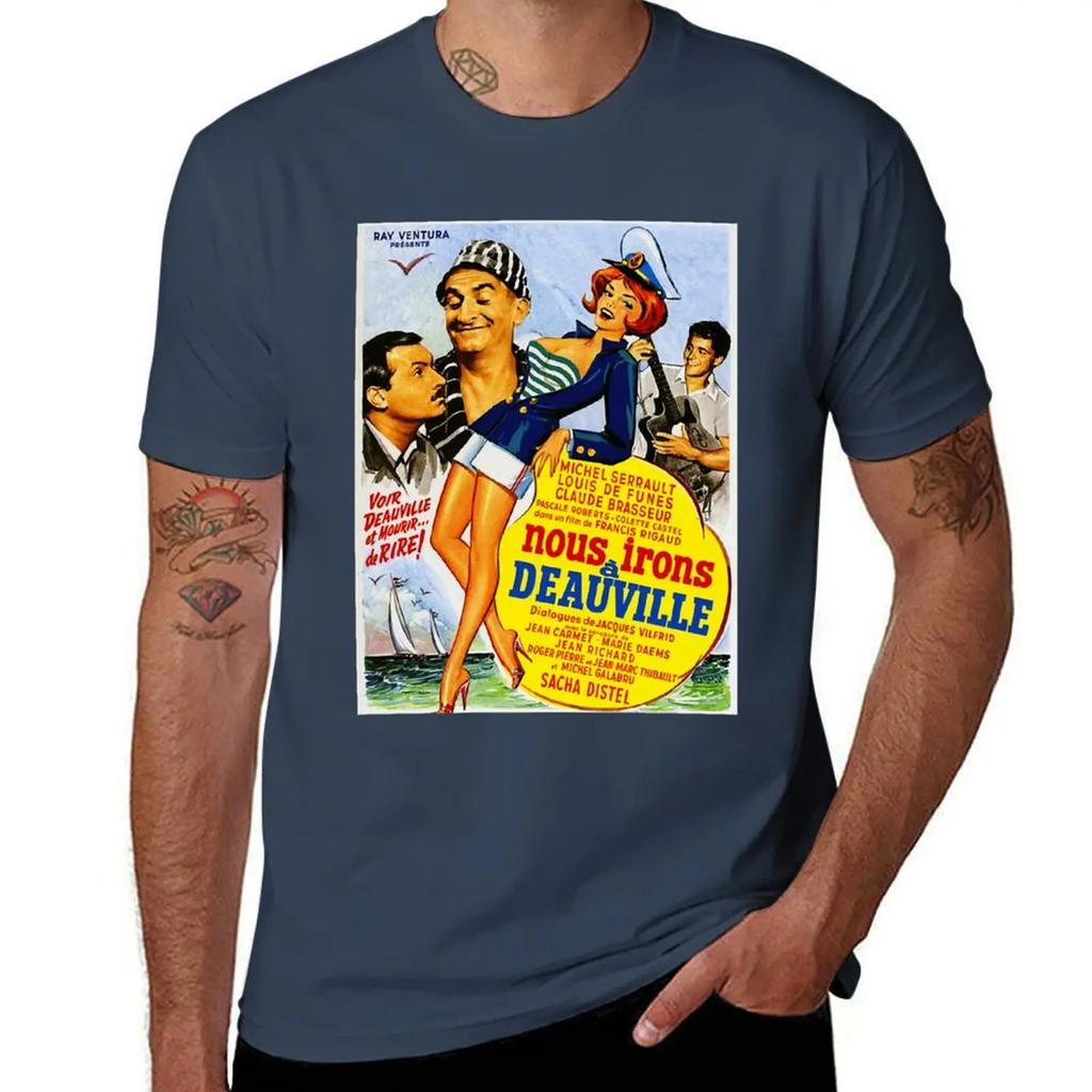 Piękny Model Zabawny Louis Orange De Ciemnoszary Funès Mówiący Muzyka Vintage Retro T-Shirt gładkie topy odzież męska