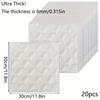 20 Pcs 3D Wall Tile Sticker Self-Adhesive Waterproof Anti-Collision Sticker Easy To Stick and Peel Moisture-Proof