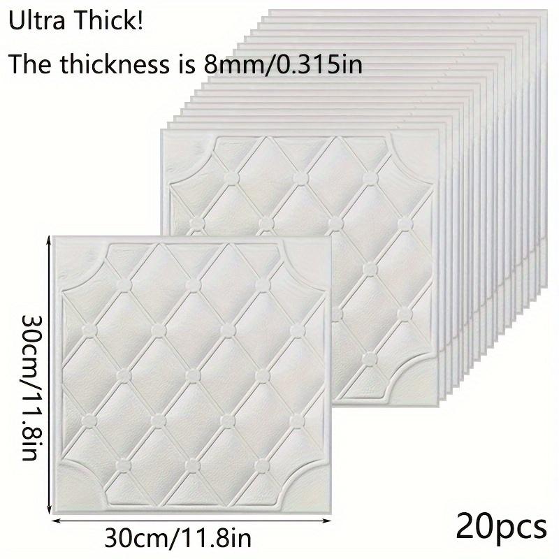 20 Pcs 3D Wall Tile Sticker Self-Adhesive Waterproof Anti-Collision Sticker Easy To Stick and Peel Moisture-Proof