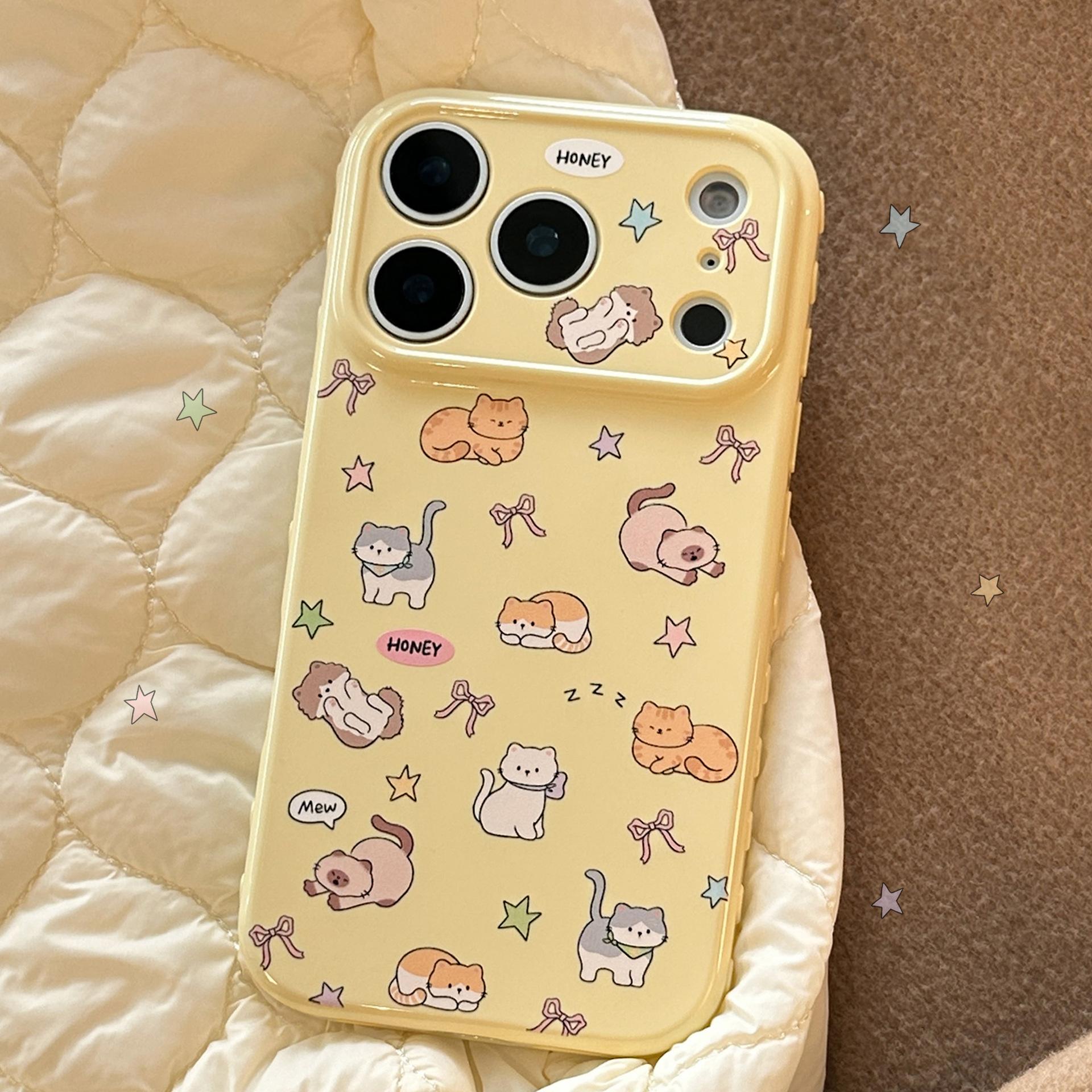 

Cute Cat Planet for Apple 17promax Phone Case for IPhone 16 All Inclusive 15 Anti Drop 13 Soft Cover 12 16