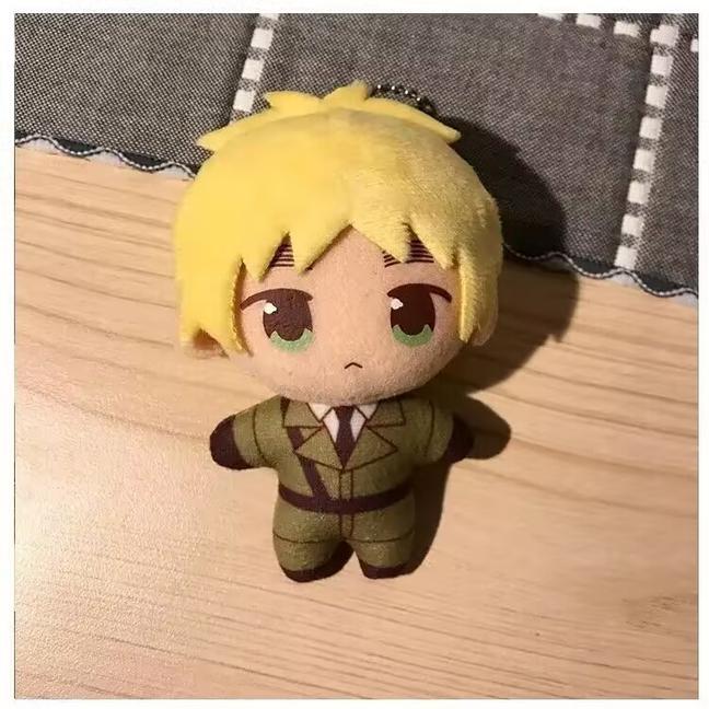 10cm Stuffed Hetalia Arthur Kirkland Plushie Doll Axis Cosplay Powers Plush Decorative Backpack Pandent Doll Toys Gifts