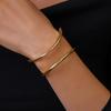 Double-layer Metal Cuff Bangles Europe American Style Exaggerated Bracelet  Decoration
